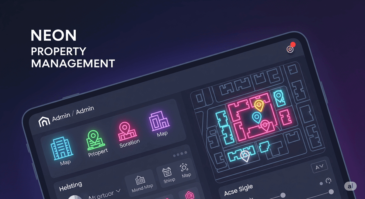 Landing Page Neon Box